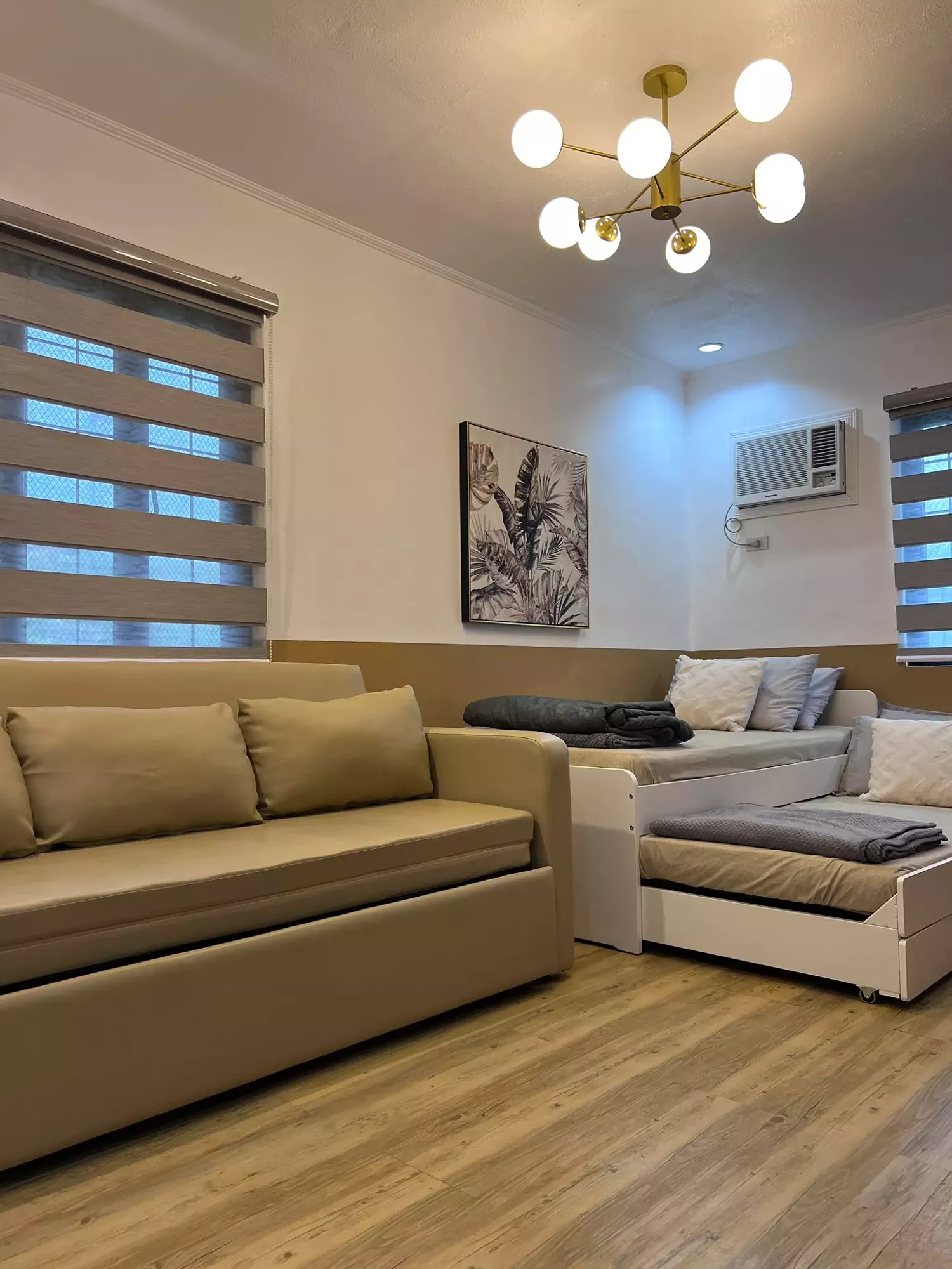 Living room with modern minimalist design